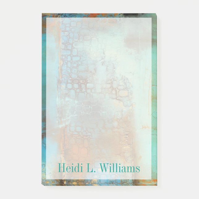 Lägg till ditt namn | Deja Blue Post-it Block (Framsida)