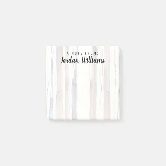 Lägg till ditt namn | Duo Tone Träd II Post-it Block (Framsida)