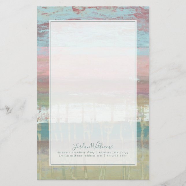 Lägg till ditt namn| Dusted Horizon Brevpapper (Framsida)