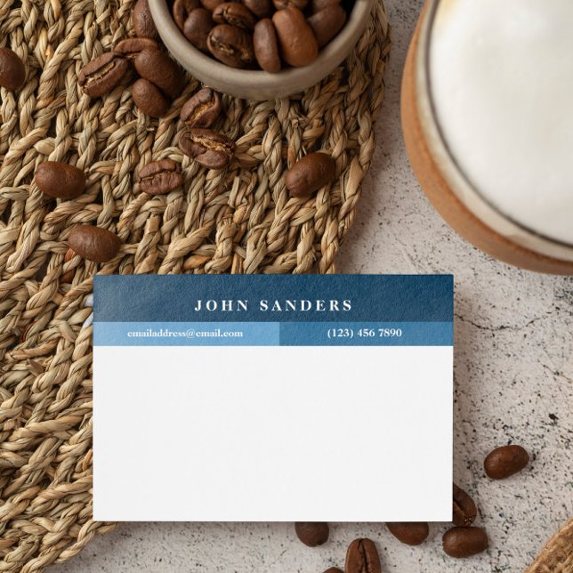 Lägg till ditt namn enkelt Mörk blått Post-it Block (Skapare uppladdad)