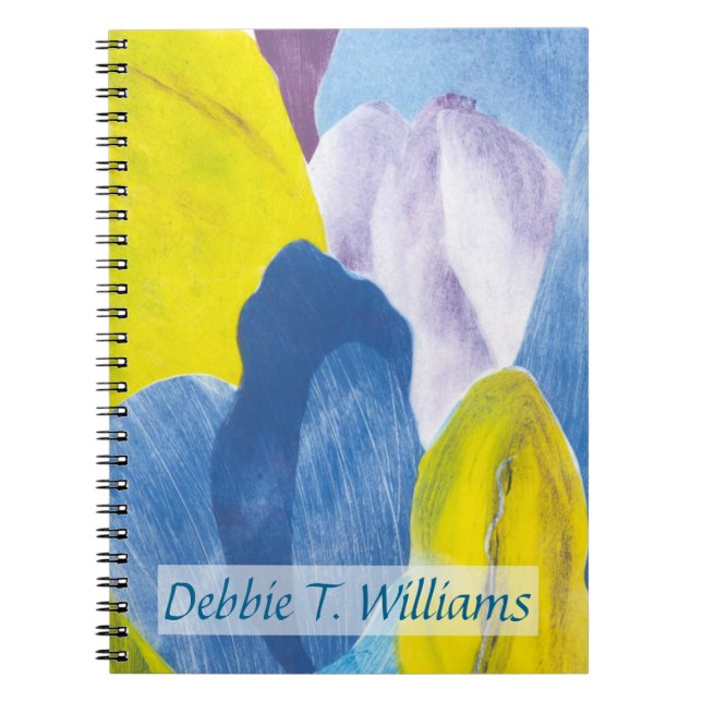 Lägg till ditt namn | False Indigo III Anteckningsbok Med Spiral (Framsidan)