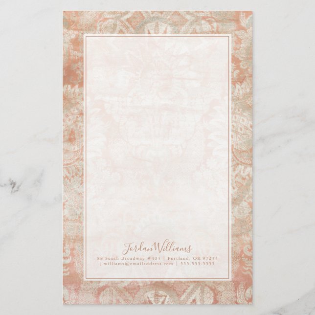 Lägg till ditt namn| Garnetväv Brevpapper (Framsida)