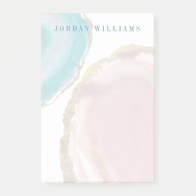 Lägg till ditt namn| Gem Stones I Post-it Block (Framsida)