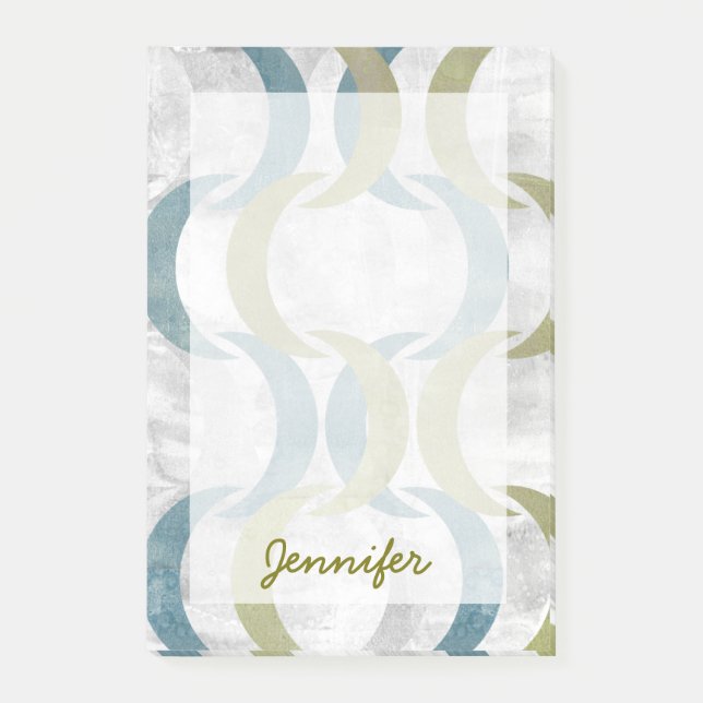 Lägg till ditt namn| Geometrisk repetering III Post-it Block (Framsida)