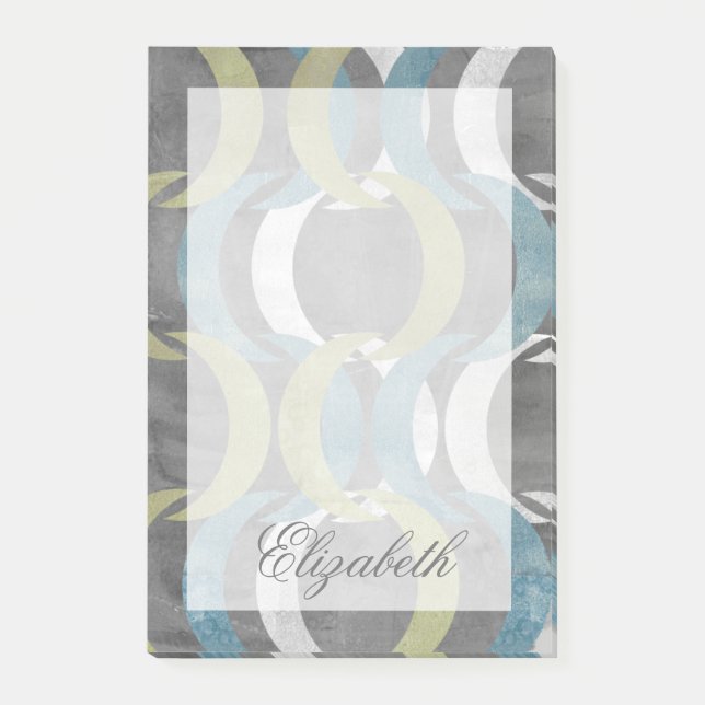 Lägg till ditt namn | Geometrisk upprepning I Post-it Block (Framsida)