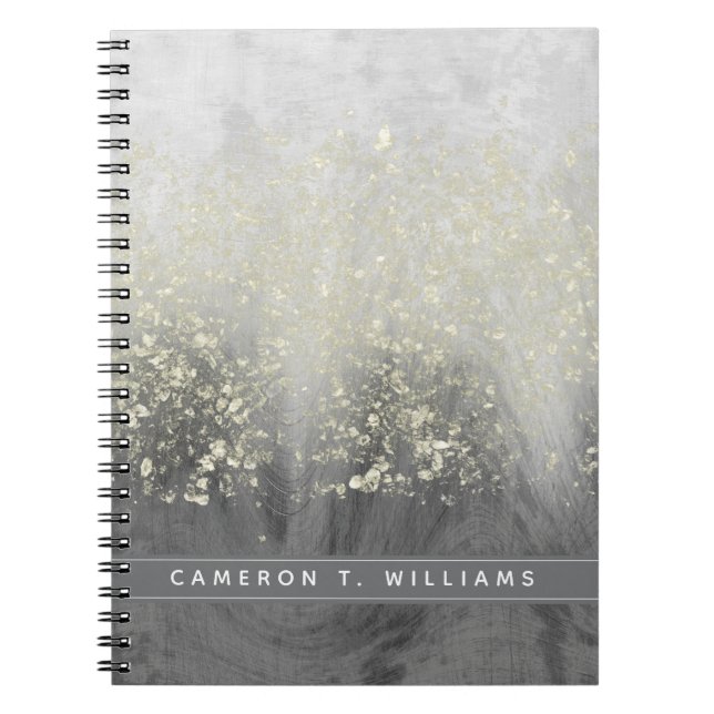 Lägg till ditt namn | Glitter Swirl Anteckningsbok (Framsidan)