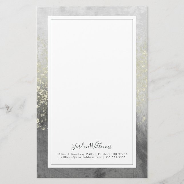 Lägg till ditt namn| Glitter Swirl Brevpapper (Framsida)