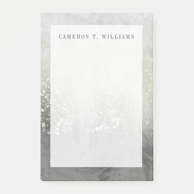 Lägg till ditt namn | Glitter Swirl Post-it Block (Framsida)