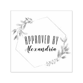 Lägg till ditt namn godkänt av självfärgande stämpel