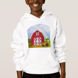 Lägg till ditt namn i Red Barn med Blå himmel T Shirt