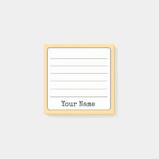 Lägg till ditt namn ifyllt med den gyllene Gulten Post-it Block
