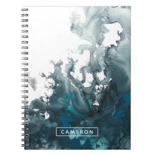 Lägg till ditt namn Indigo Tempest Anteckningsbok