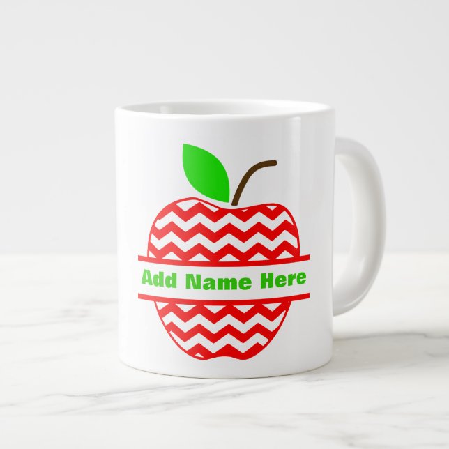 Lägg till ditt namn  - Jumbo-mugg Jumbo Mugg (Framsida höger)