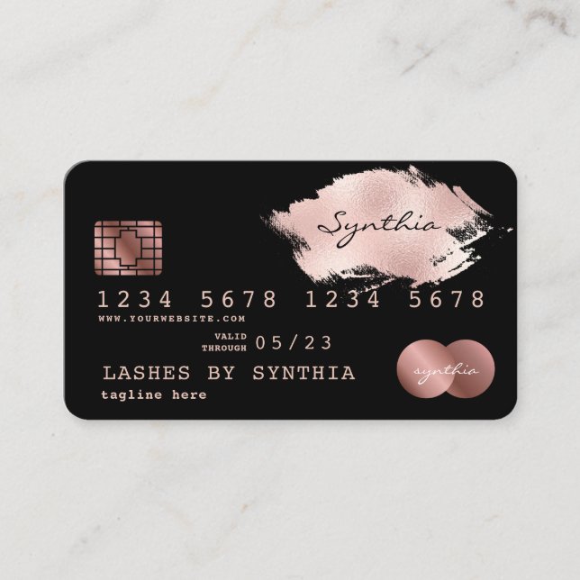 lägg till ditt namn Kredit Card Styling Dripping G Visitkort (Framsida)