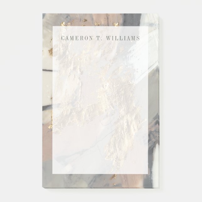 Lägg till ditt namn| Lägg till ditt namn| Golden  Post-it Block (Framsida)