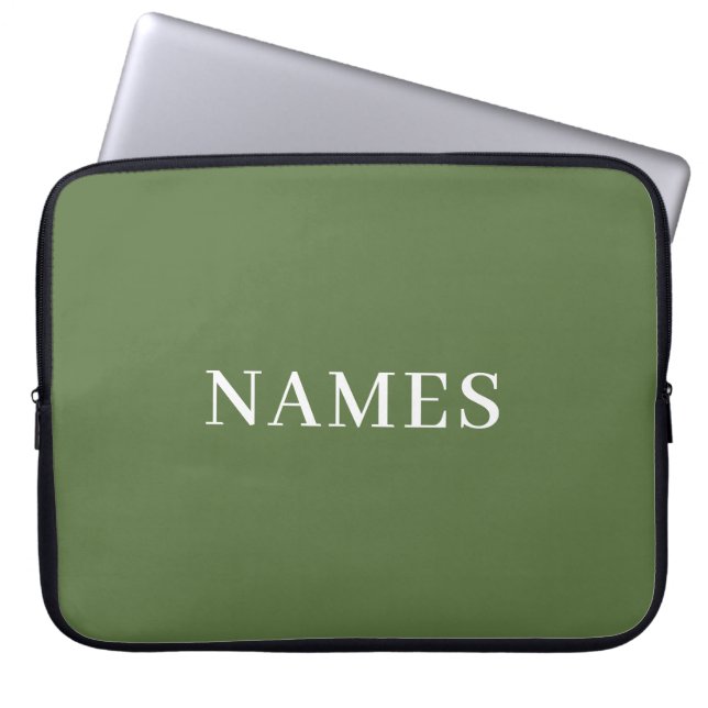 Lägg till ditt namn laptop fodral (Framsidan)