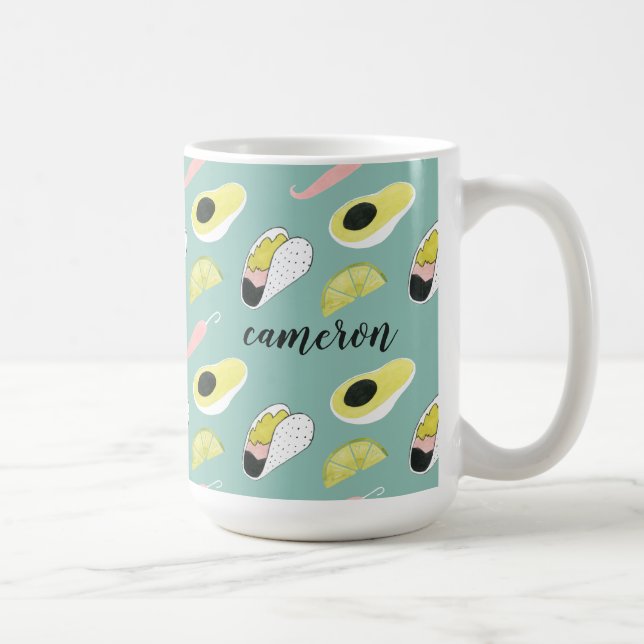 Lägg till ditt namn | Låt oss Taco Om Kärlek | Tac Kaffemugg (Höger)