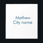 lägg till ditt namn "lett" anteckningsblock<br><div class="desc">utformning</div>