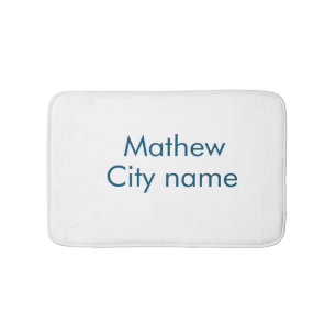 lägg till ditt namn "lett" badrumsmatta