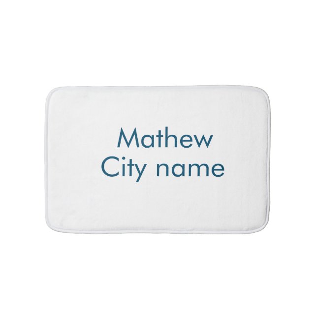 lägg till ditt namn "lett" badrumsmatta (Framsidan)