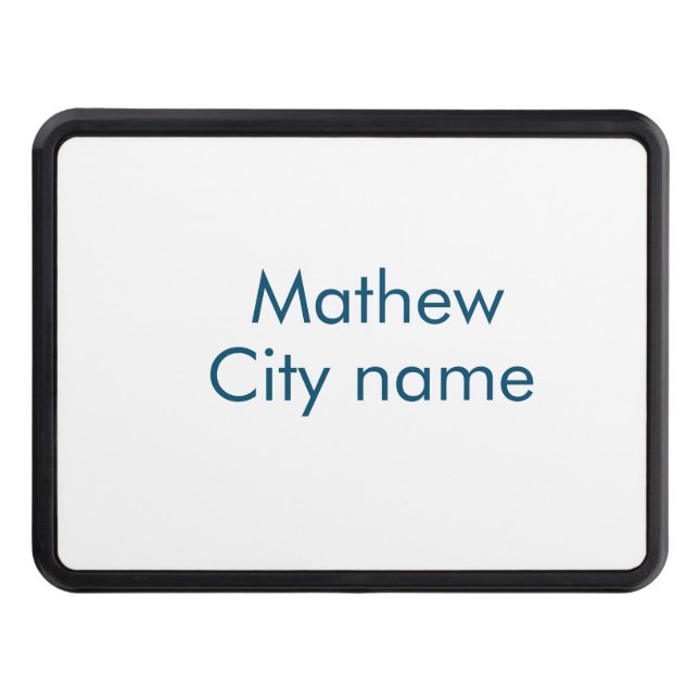 lägg till ditt namn "lett" dragkroksskydd (Framsidan)