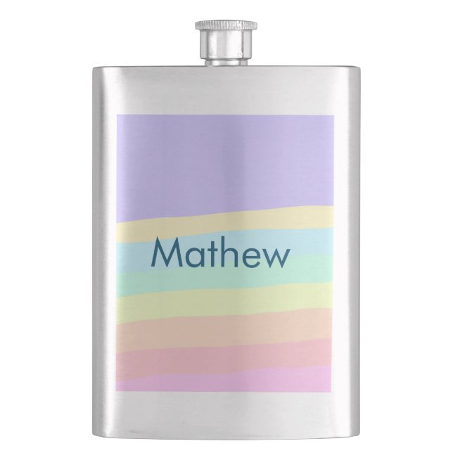 lägg till ditt namn "lett" fickplunta (Framsidan)