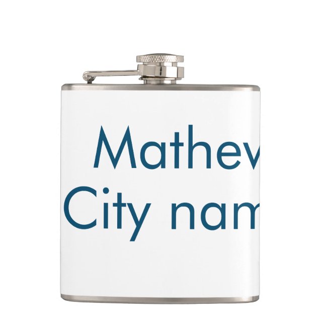 lägg till ditt namn "lett" fickplunta (Framsidan)