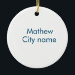 lägg till ditt namn "lett" julgransprydnad keramik<br><div class="desc">utformning</div>