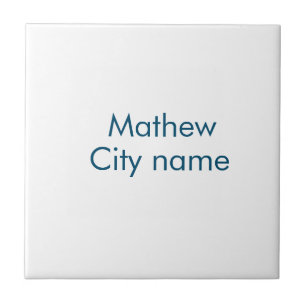 lägg till ditt namn "lett" kakelplatta