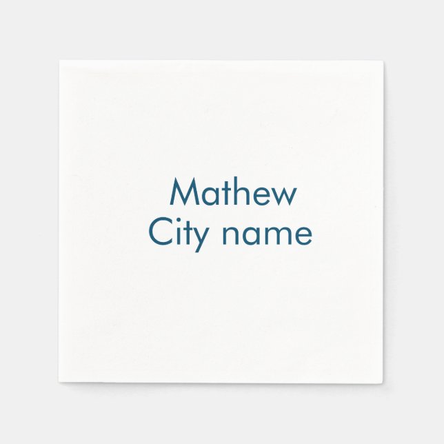 lägg till ditt namn "lett" pappersservett (Framsidan)