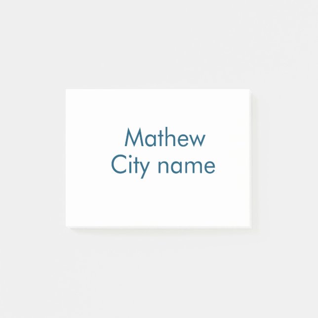 lägg till ditt namn "lett" post-it block (Framsida)