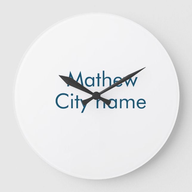 lägg till ditt namn "lett" stor klocka (Framsida)