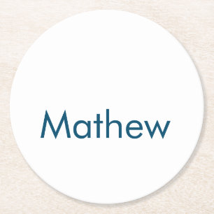 lägg till ditt namn "lett" underlägg papper rund