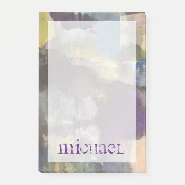 Lägg till ditt namn| Lugn Interlusion Post-it Block (Framsida)