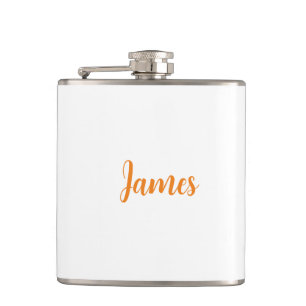 Lägg till ditt namn med den moderna minimalistiska fickplunta