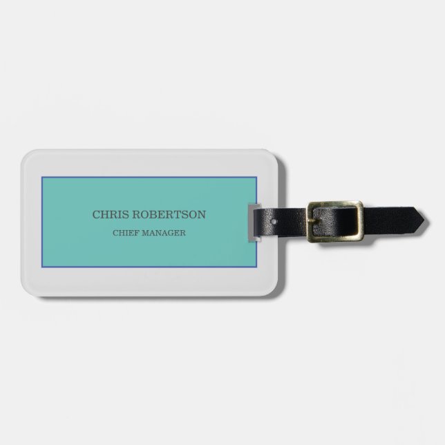 Lägg till ditt namn med det moderna minimalistiska bagagebricka (Horisontell Framsida)