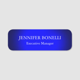 Lägg till ditt namn med minsta personlig blått namnbricka