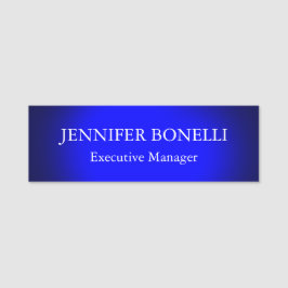 Lägg till ditt namn med minsta personlig blått namnbricka