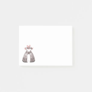 Lägg till ditt namn med stora cat-skärmar post-it block