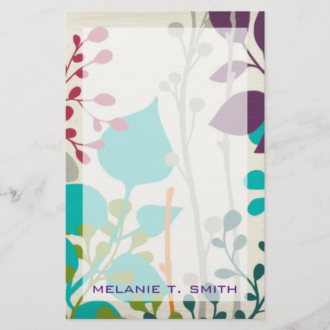 Lägg till ditt namn| Metro Garden III Brevpapper (Framsida)