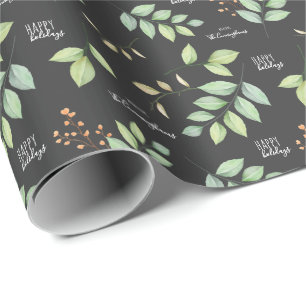 Lägg till ditt namn Moderna Helgdagar för vatte Presentpapper