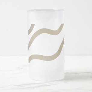 lägg till ditt namn MONOGRAM-MARSKALKAR Frostat Ölglas