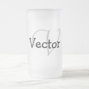 lägg till ditt namn MONOGRAM-MARSKALKAR Frostat Ölglas
