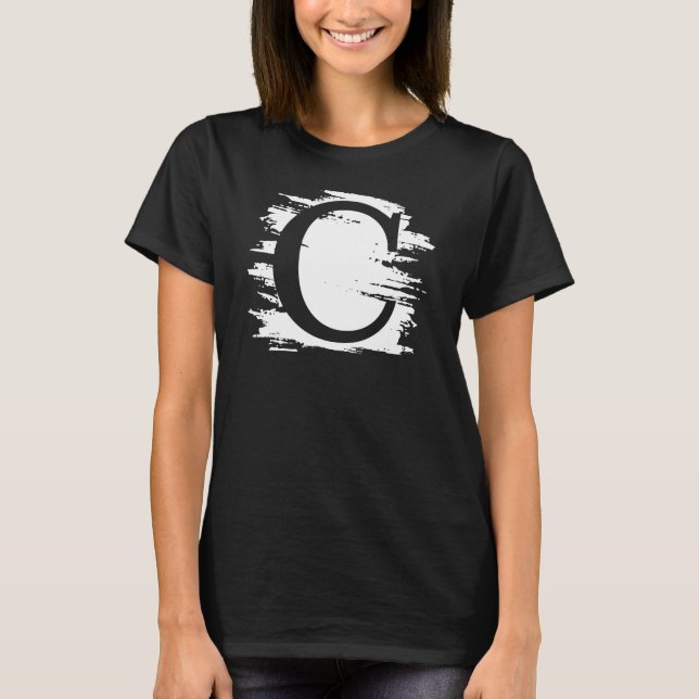 Lägg till ditt namn (Monogram) - T Shirt (Framsida)