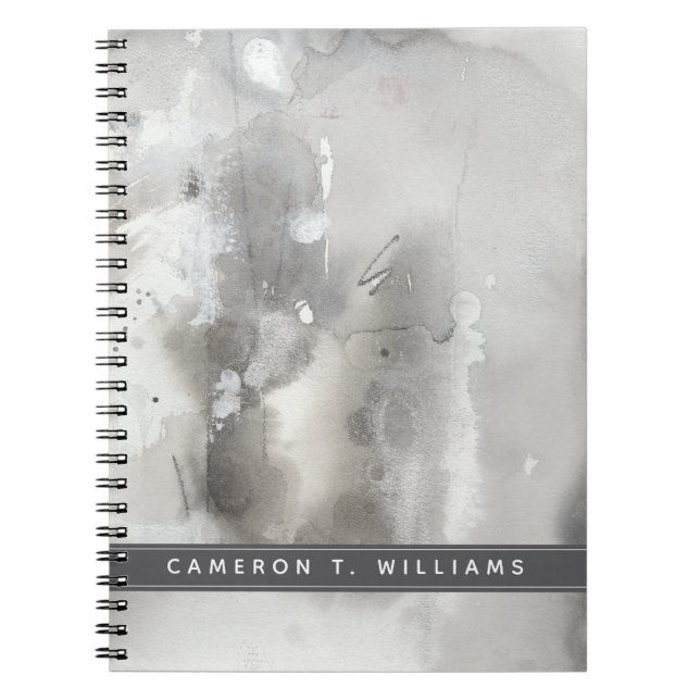 Lägg till ditt namn | Mystiska objekt - Grått Anteckningsbok (Framsidan)