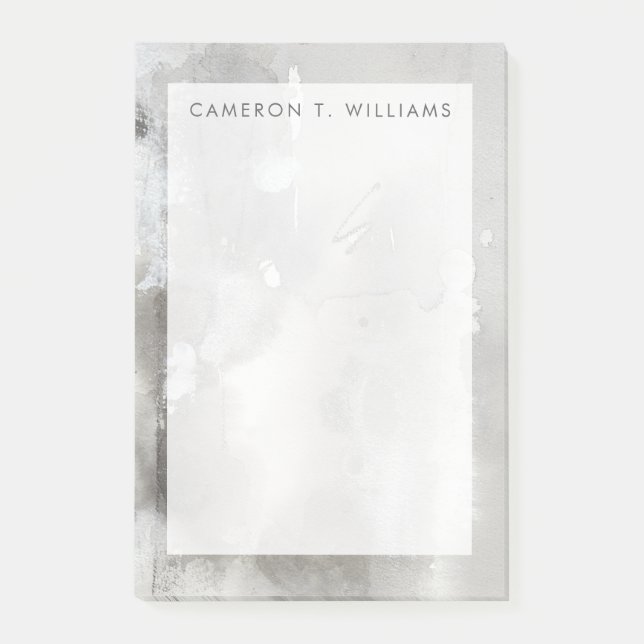 Lägg till ditt namn | Mystiska objekt - Grått Post-it Block (Framsida)