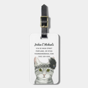 Lägg till ditt namn Nedton Cat Bagagebricka