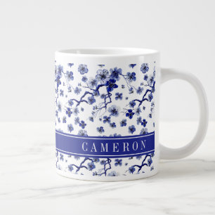 Lägg till ditt namn Oriental Sakura Gren Mönste Jumbo Mugg