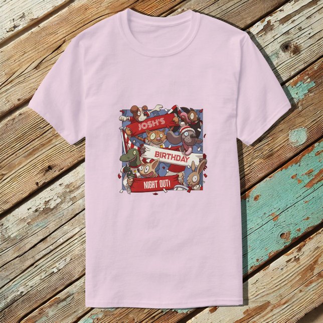 Lägg till ditt namn på Fläkten på födelsedagskväll T Shirt (Skapare uppladdad)