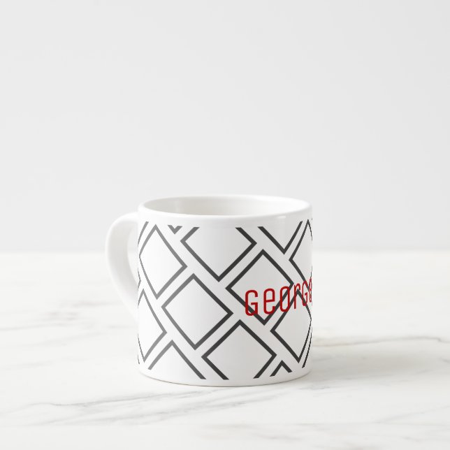 Lägg till ditt namn Personlig espressokopp (Framsida vänster)